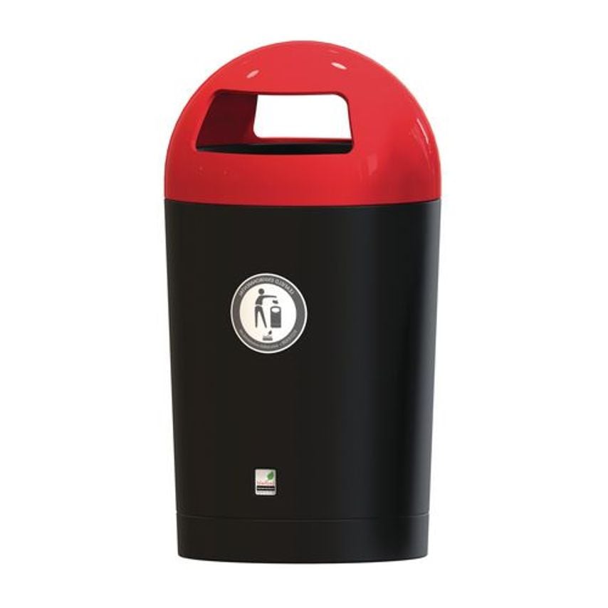 Slingsby Dome Hooded Top Outdoor Litter Bin 395420