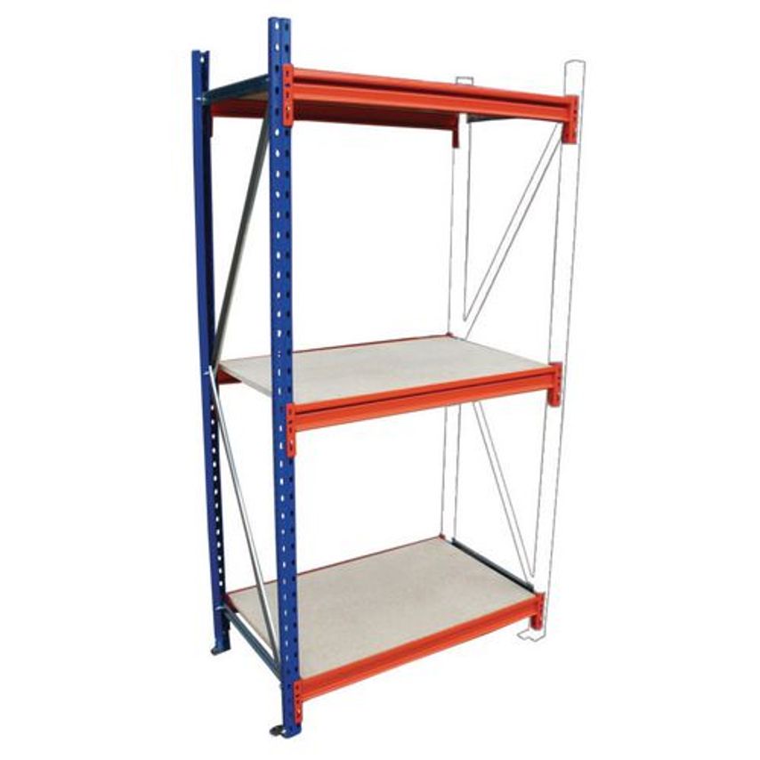 Slingsby Heavy Duty Wide Span Racking with Chipboard Shelves - 500kg - Add on Ba