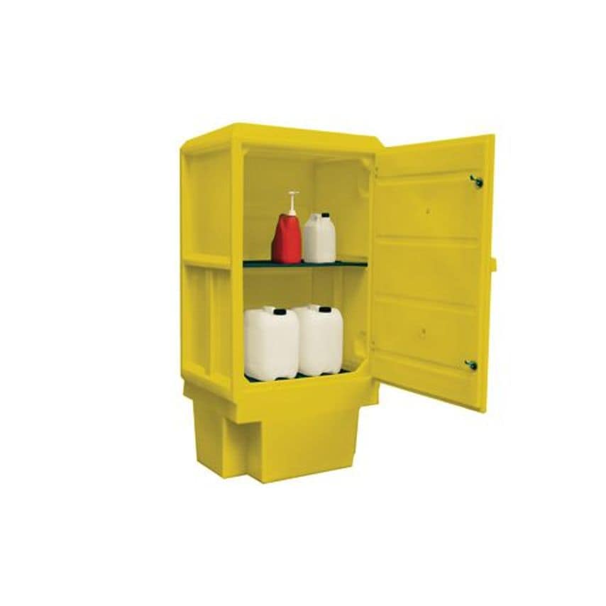Slingsby Large Plastic COSHH Hazardous Storage Cabinets - 225L Sump Capacity for