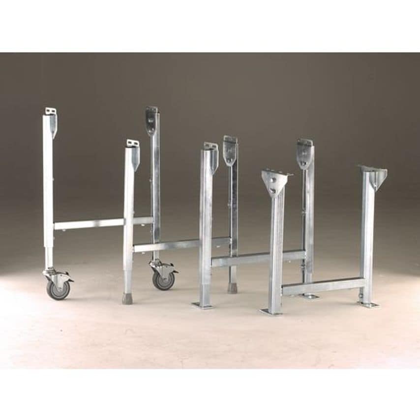 Slingsby Gravity Fed Conveyor Track Stands with 100mm Diameter Braked Castors 32