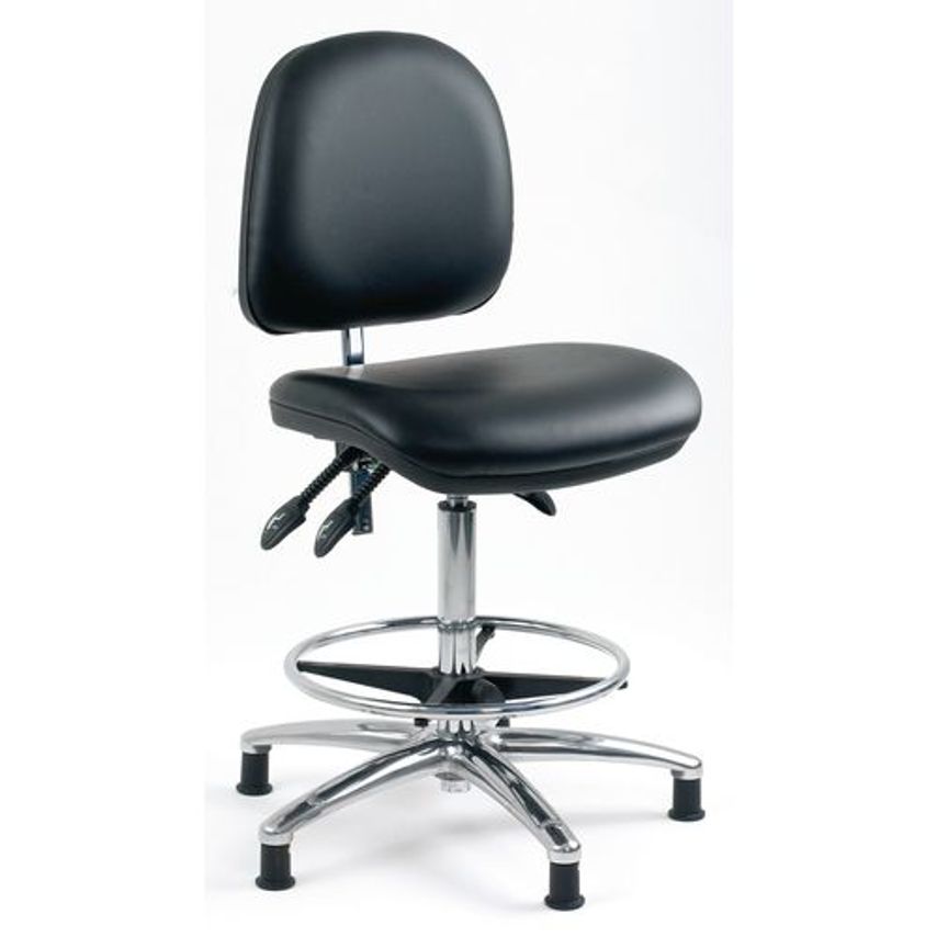 Anti-static Ergonomic Conductive Seating, Height Adjustment 550-800mm - Fabric