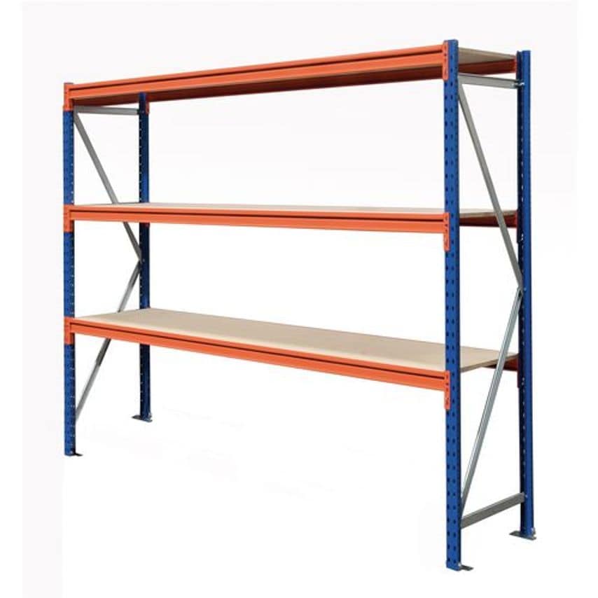 Slingsby Heavy Duty Wide Span Racking with Chipboard Shelves - 500kg - Starter B