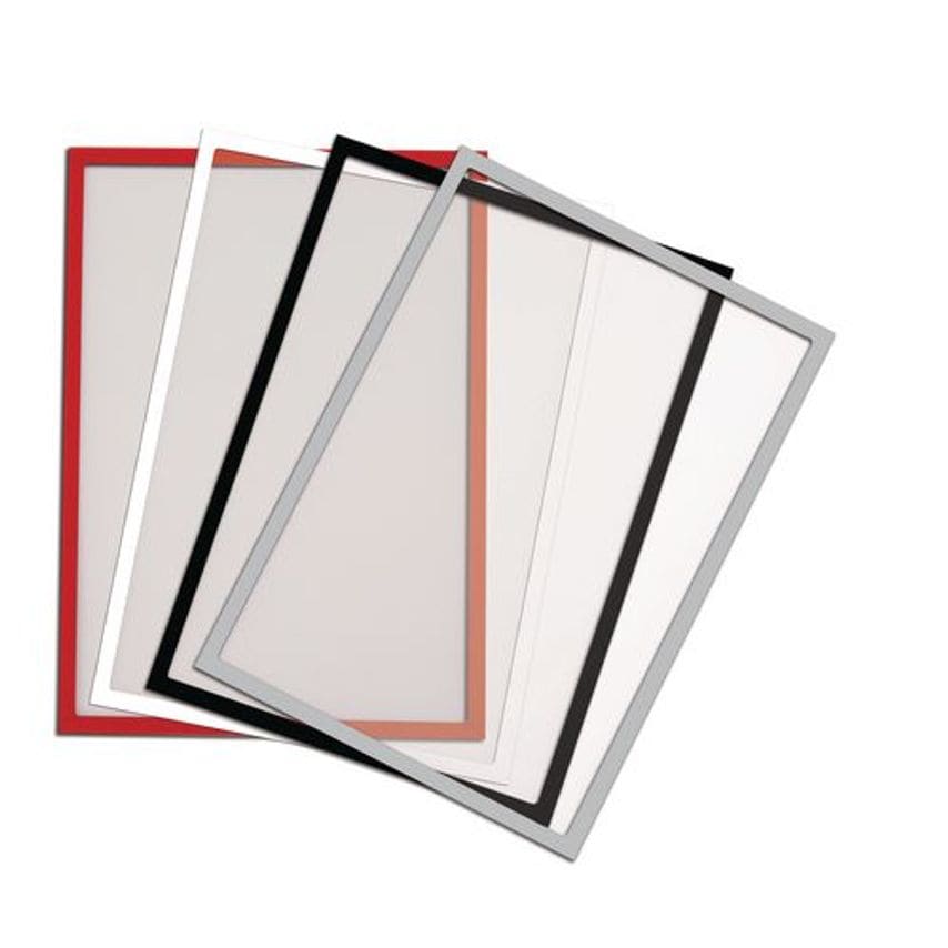 Slingsby Magnetic Clear A4 Pockets with White Frame, Pack of 10