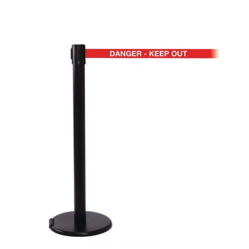 Slingsby Wheeled Retractable Belt Barrier with Printed Message - Set of 2 - Dang