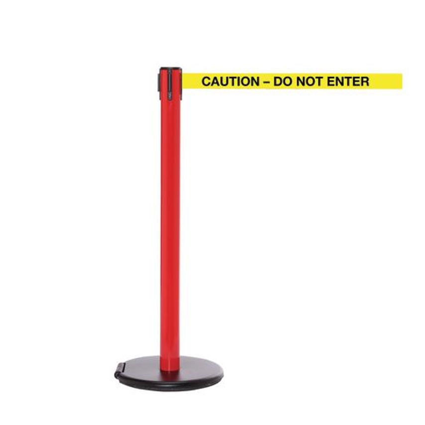 Slingsby Wheeled Retractable Belt Safety Barrier with Printed Message - Set of 2