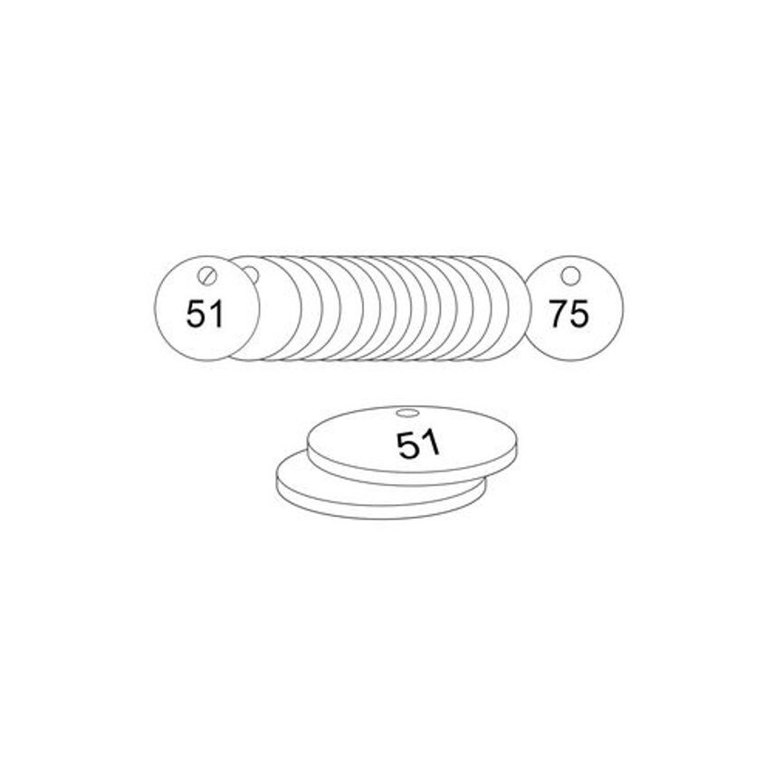 Slingsby 33mm Traffolyte Valve Marking Tags - White (51 to 75)