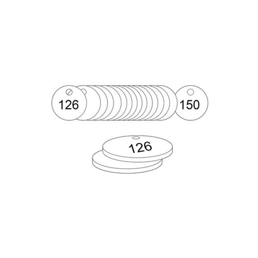 Slingsby 27mm Traffolyte Valve Marking Tags - White (126 to 150)
