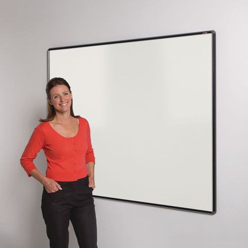 Slingsby Shield Deluxe Coloured Frame Whiteboards - 900 X 1200mm, Black