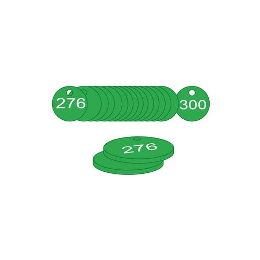 Slingsby 33mm Traffolyte Valve Marking Tags - Green (276 to 300)