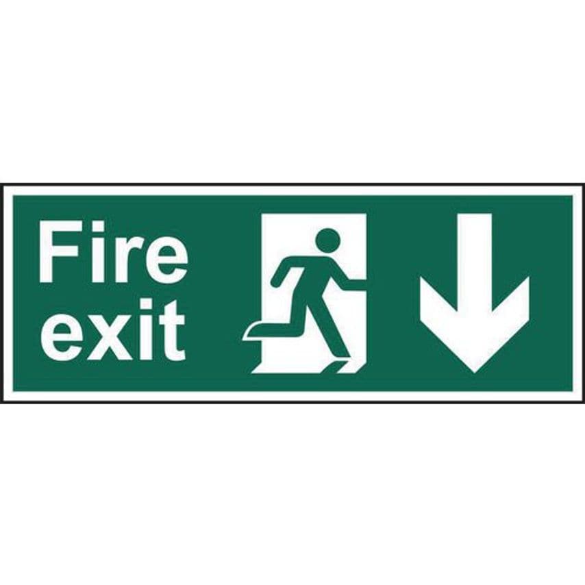 Slingsby Fire Exit Arrow Down Sign 419138