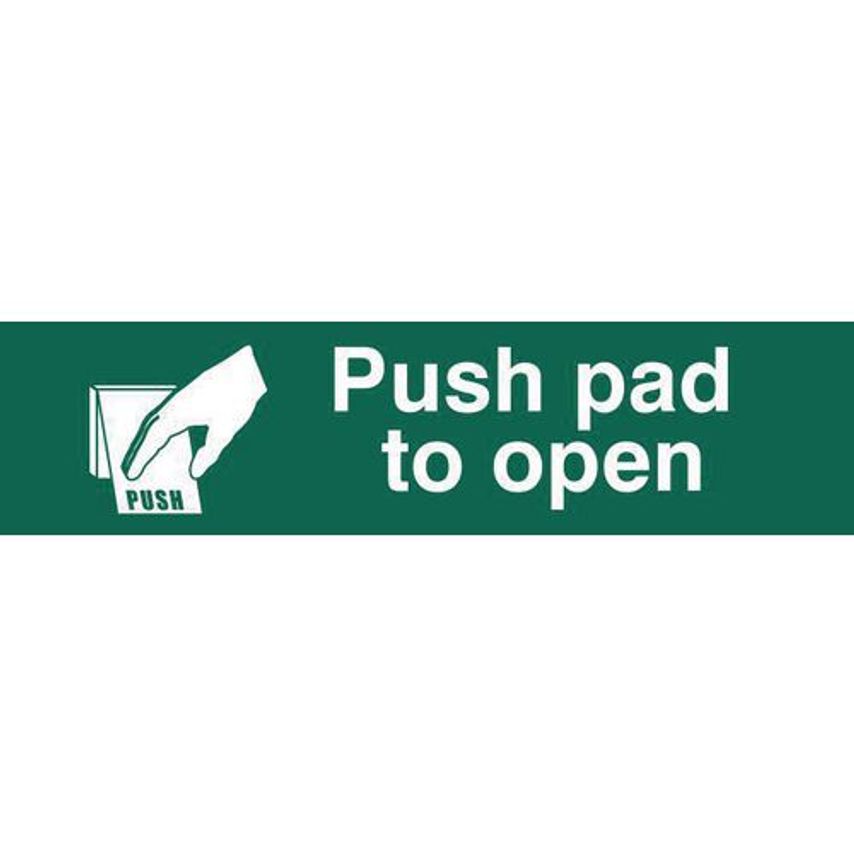Push Pad to Open Sign