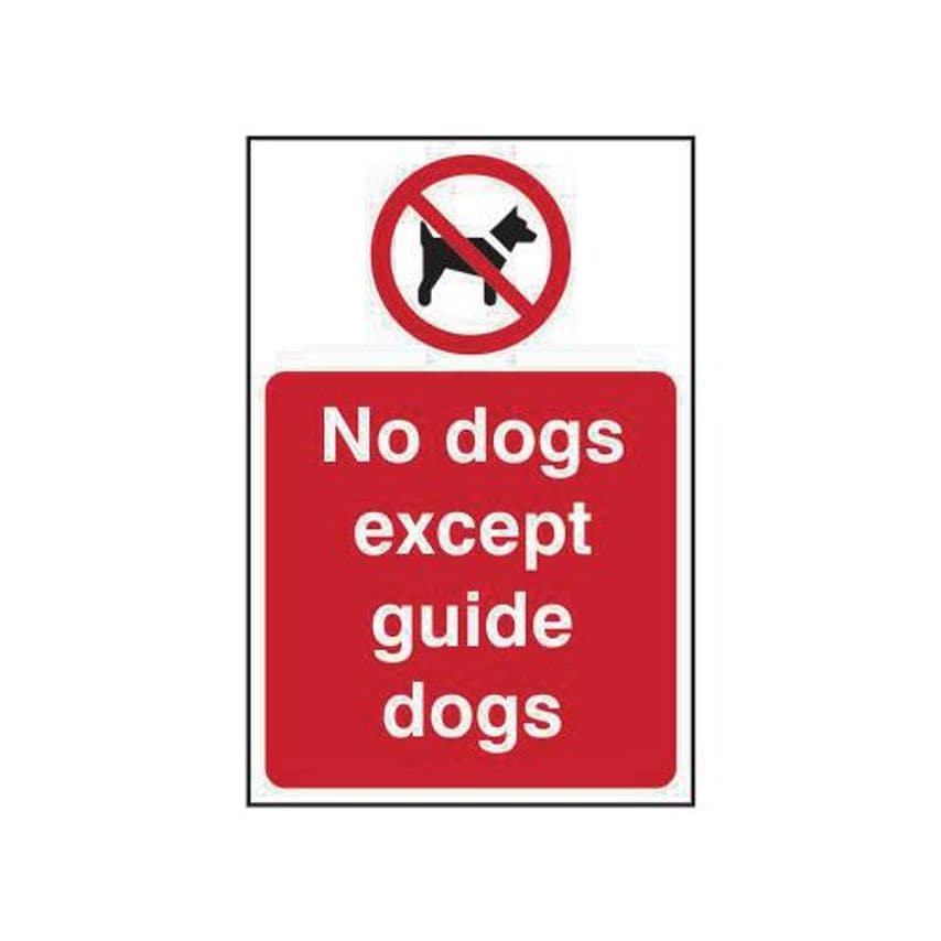 Slingsby No Dogs Except Guide Dogs Sign 422148