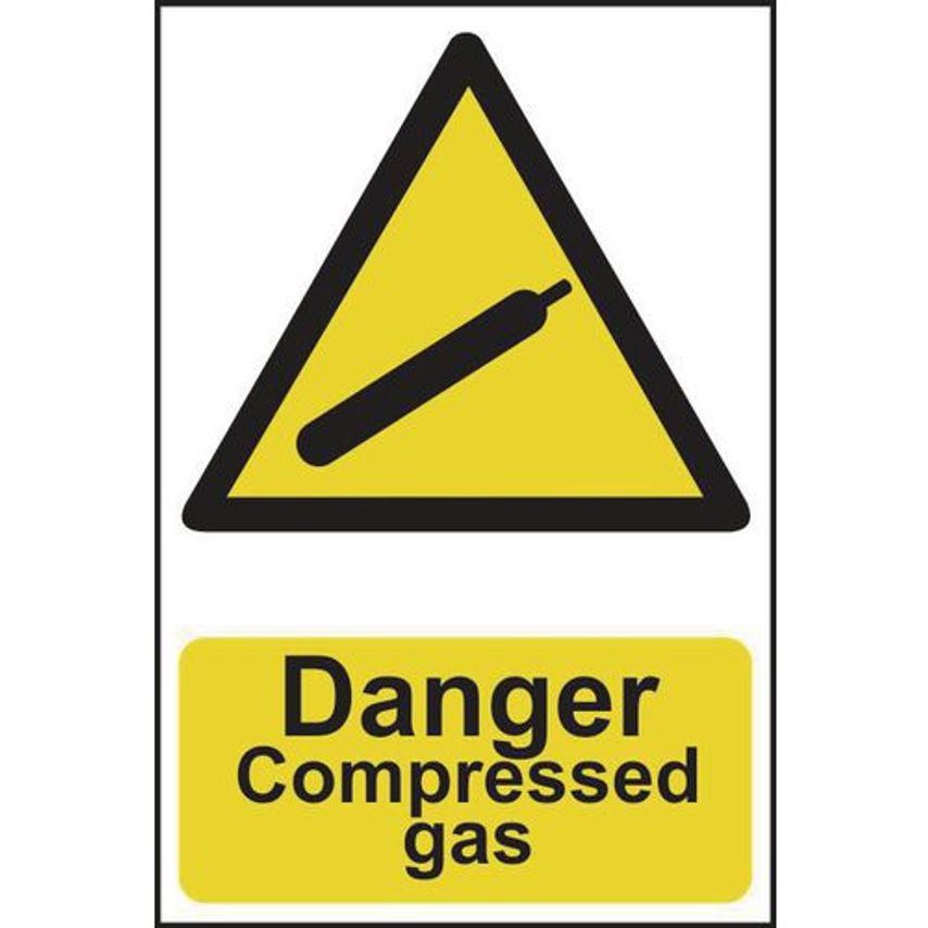 Danger Compressed Gas Sign