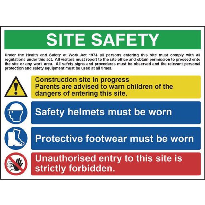 Slingsby Site Safety Composite Sign 423705