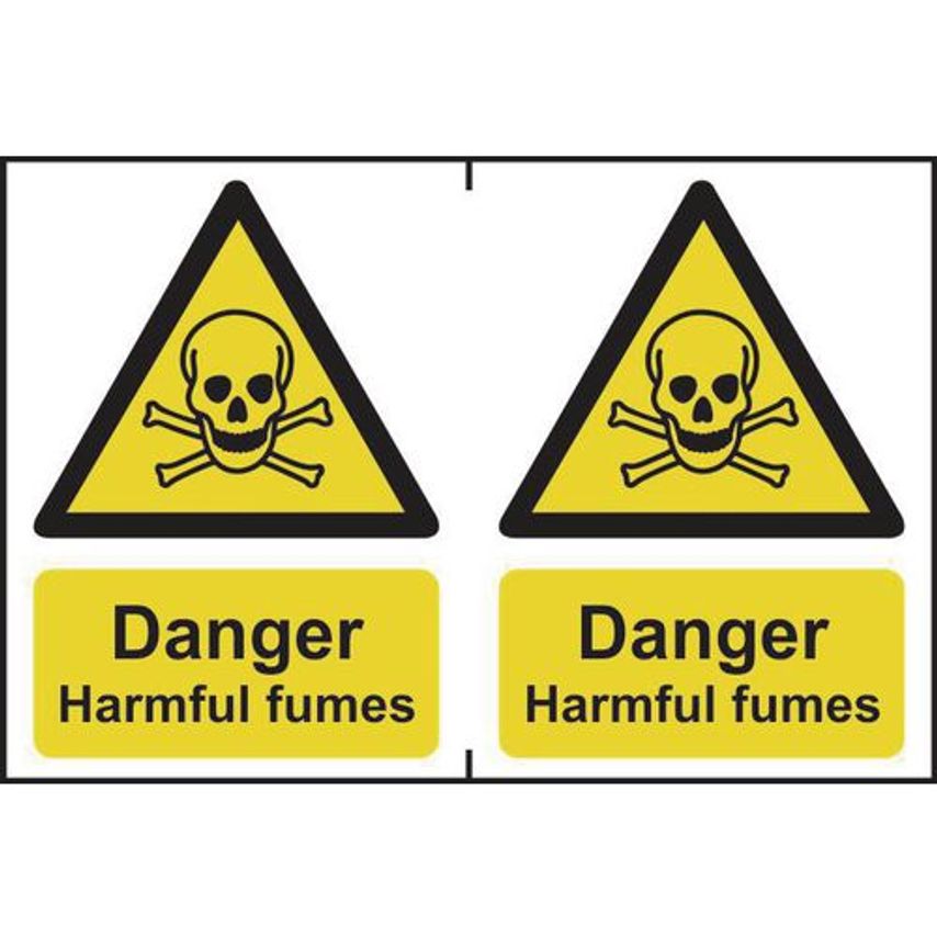Shop Slingsby COSHH Danger Harmful Fumes Sign Pack of 2 Site Safety