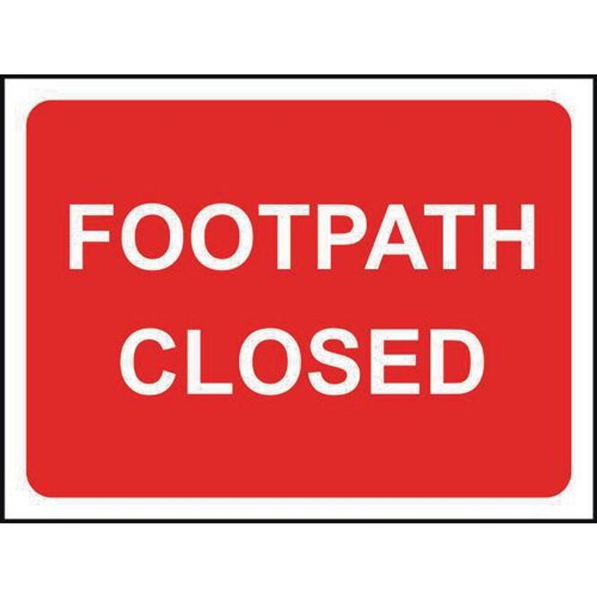 Slingsby Footpath Closed Roll-Up Traffic Sign