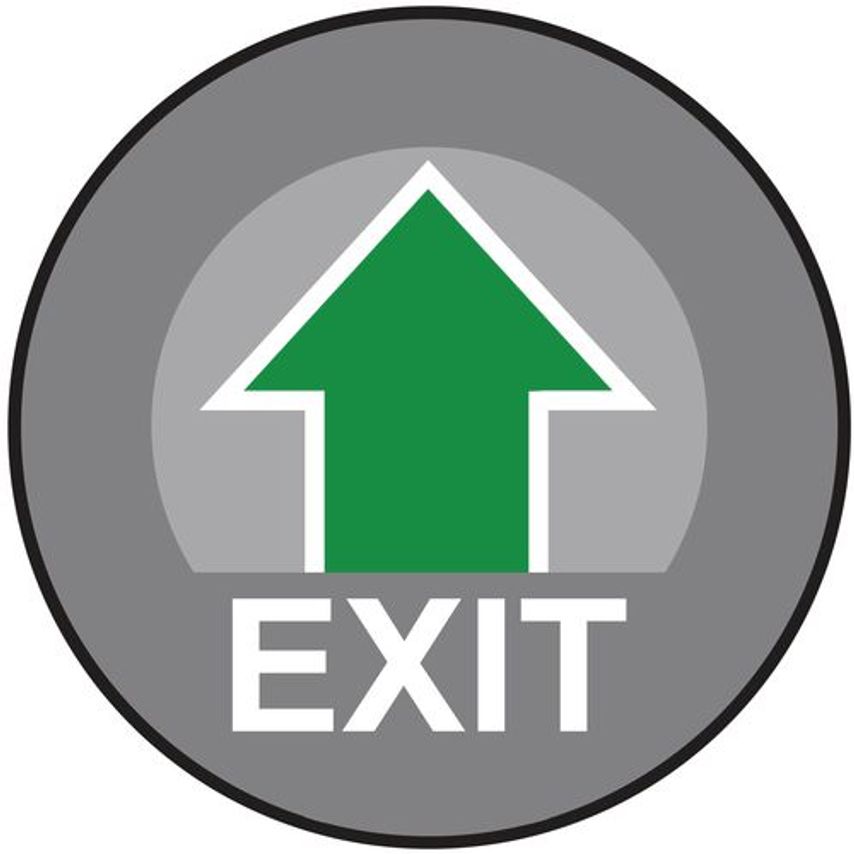 Floor Graphic Markers - Exit with Arrow