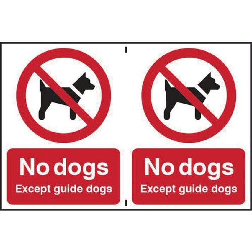 Slingsby No Dogs Except Guide Dogs Sign - Pack of 2