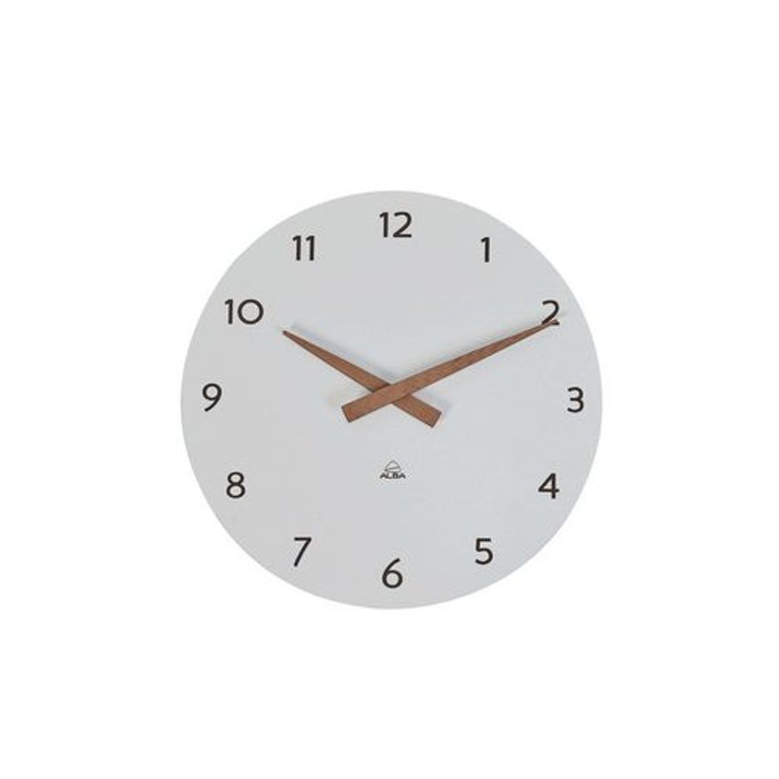 Slingsby Wooden Wall Clock with Silent Movement - White