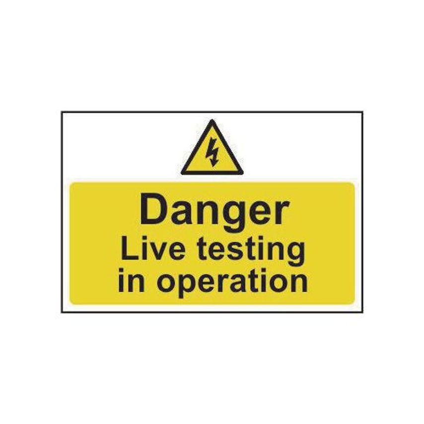 Slingsby Danger Live Testing In Operation Sign