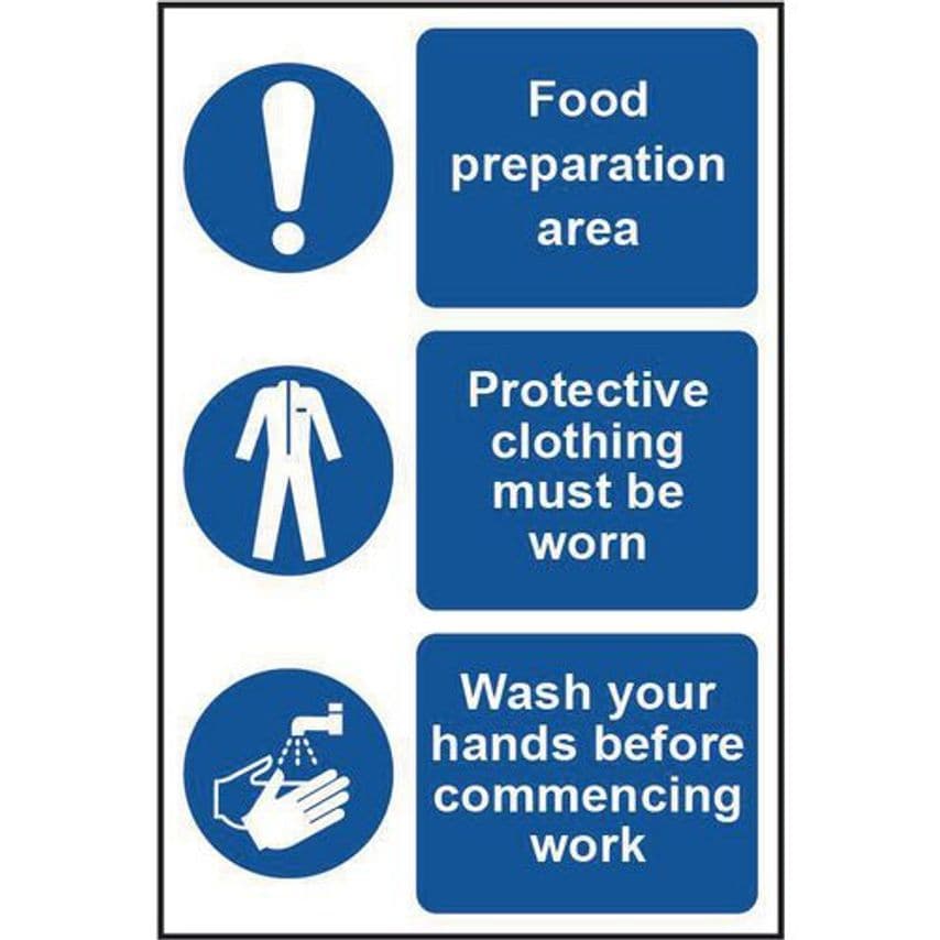 This is A Food Production Area/Protective Clothing Must Be Sign