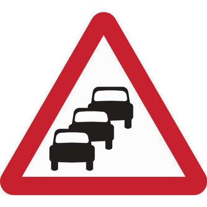 Slingsby Queues Likely Ahead Road Sign