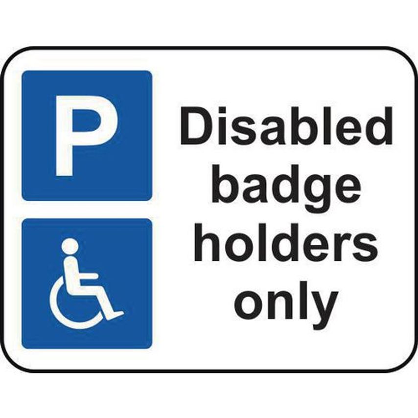 Slingsby Disabled Badge Holders Only Road Sign 424122