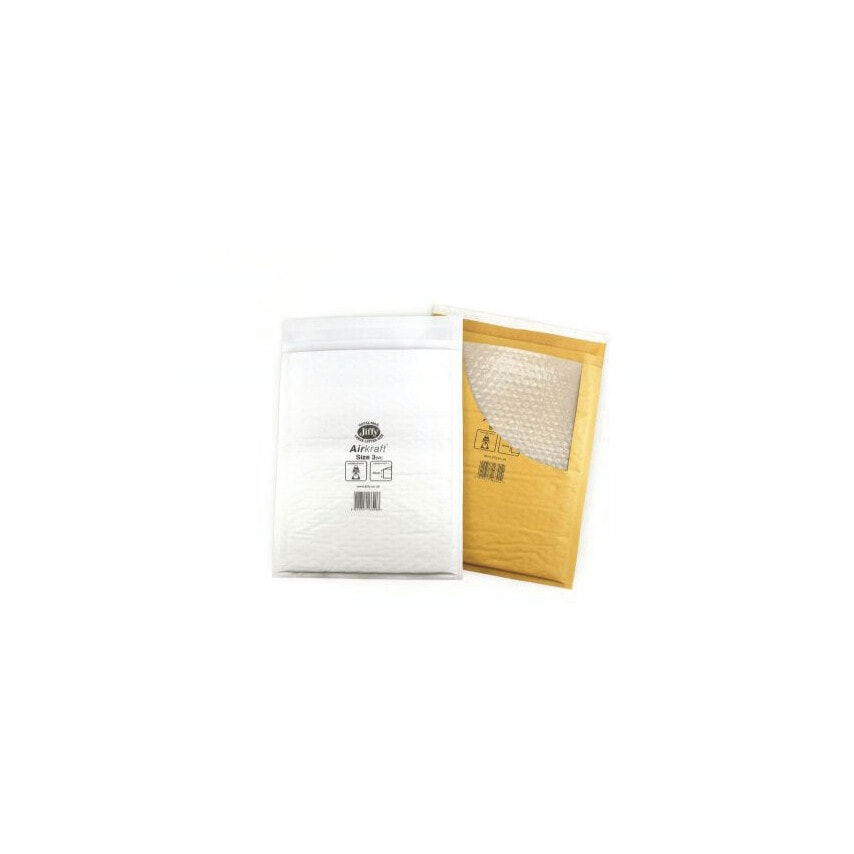Jiffy Aikraft Bubble Lined Paper Mailer F/3 Gold (BOX-50)