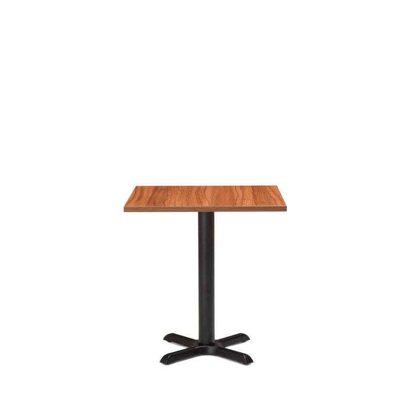 Phoenix table Phoenix Black Dining Base & 700mm Square Walnut MFC Top