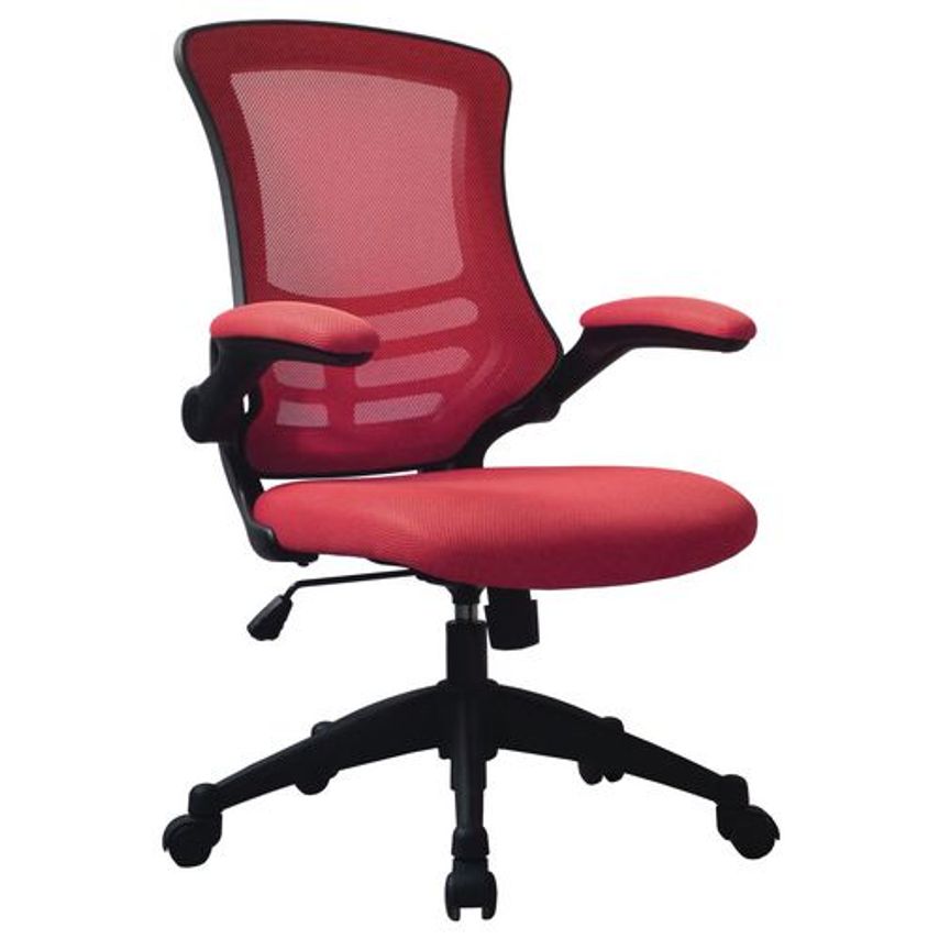 Slingsby Medium Height Mesh Back Office Chair with Fold Up Arms and Black Frame
