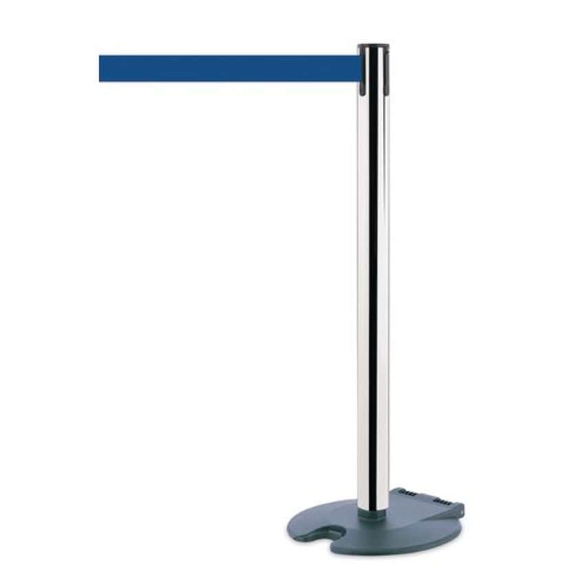 Slingsby Tensator Rollabarrier - Stainless Steel Belt Colour Blue Post Colour St