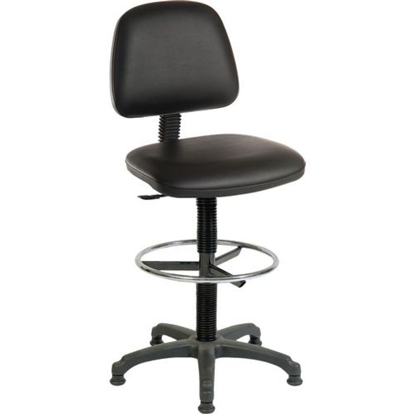 Slingsby Medium Back PU Draughter Chair Black Polyurethane Description Standard