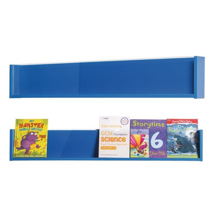 Slingsby Shelf Style Wall Mounted Literature Display, Pack of 3, Blue