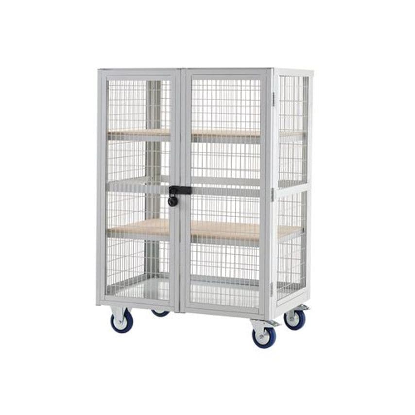Slingsby Mesh Sided Shelf Trucks, with Doors H X W X D mm 1955 X 900 X 600 Shelf