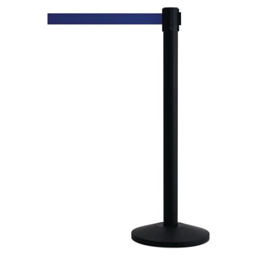 Slingsby Tensator Budget Retractable Belt Barrier System - Black Post - Set of 2