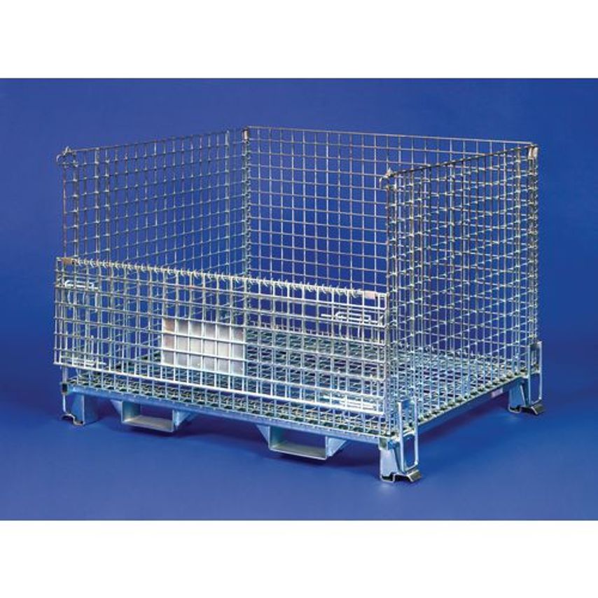 Slingsby Hypacage Stackable Mesh Pallet Cages - Heavy Duty - with Fork Guid - 12