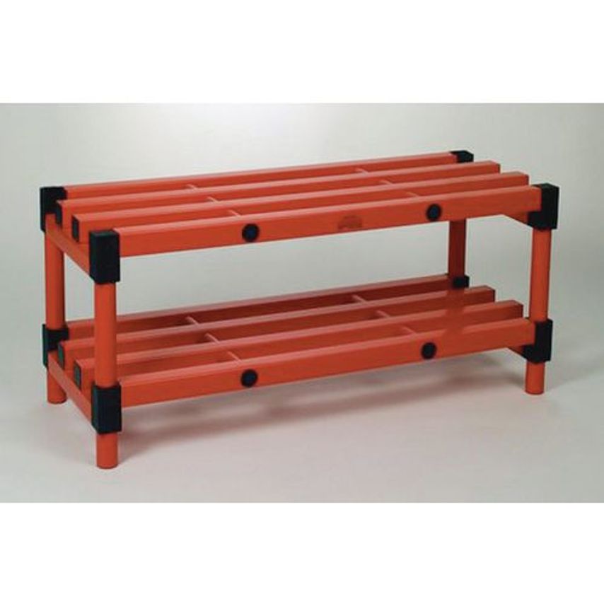 Slingsby Plastic Cloakroom & Changing Room Furniture - Bench - Red Length mm 200