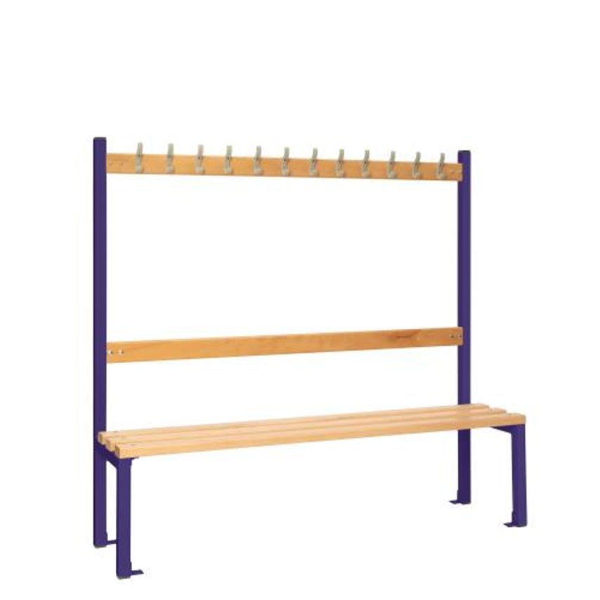 Slingsby Childrens Single Sided Cloakroom Bench, Dark Blue Frame, 1500mm Wide Le