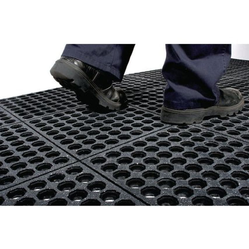 Slingsby Rubber Interlocking Floor Tiles - Grit Surface