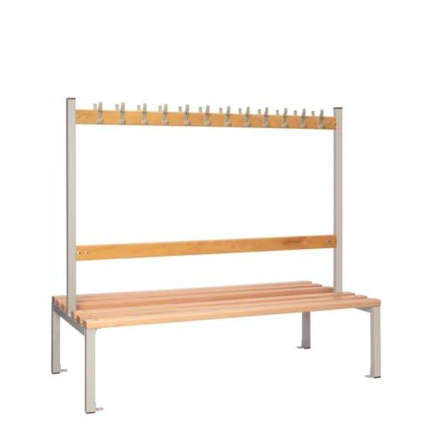 Slingsby Childrens Double Sided Cloakroom Bench, 1500mm Wide, Grey Frame Length