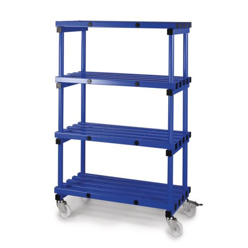 Slingsby Plastic Shelving - Up to 360kg - Mobile Units - Blue - Choice of 4 Widt
