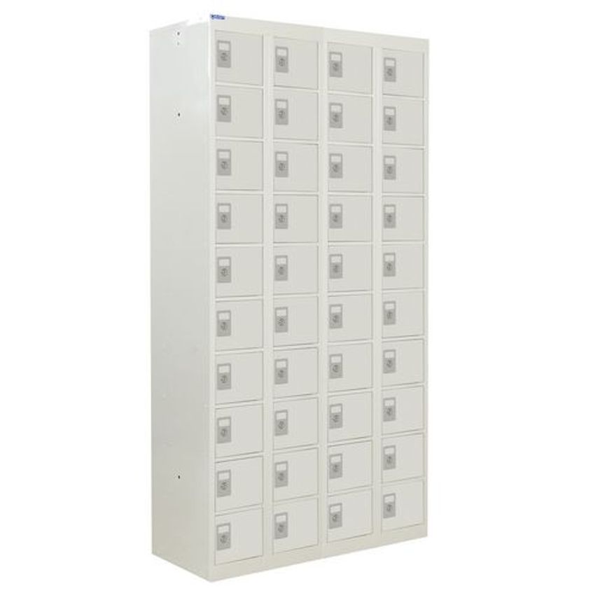 Slingsby Personal Effects Lockers, 40 Compartments, Light Grey Doors Type 40 Doo