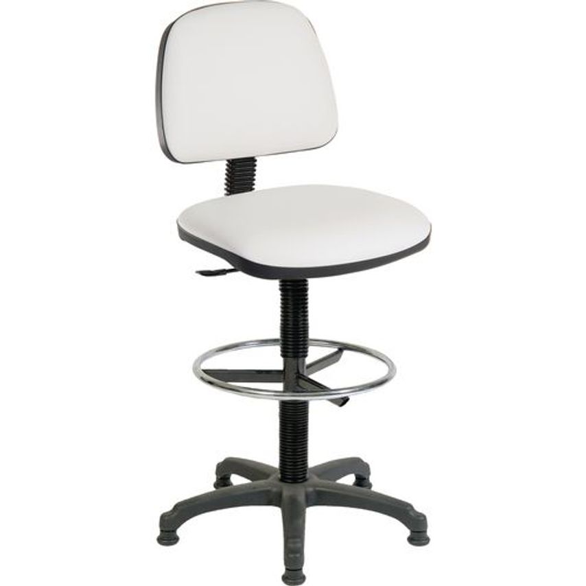 Slingsby Medium Back PU Draughter Chair White Polyurethane Description Standard