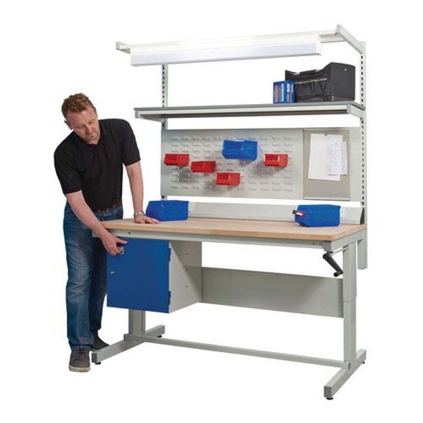 Slingsby Height Adjustable Steel Workbench 1500 X 750mm