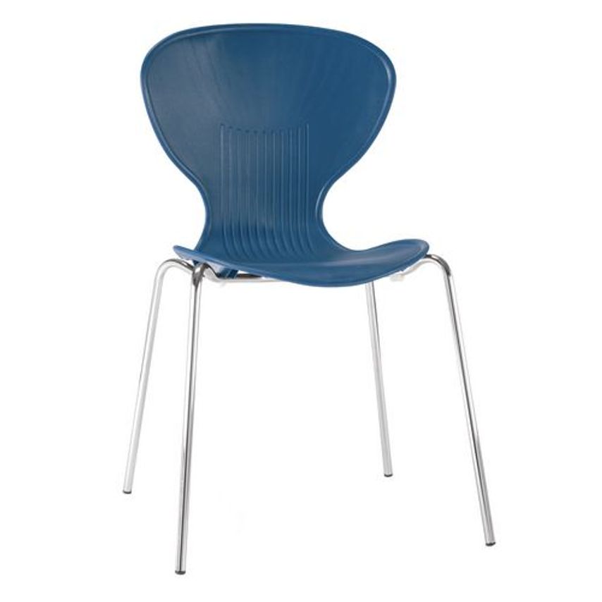Shop Slingsby Polypropylene Bubble Stacking Chairs Colour Blue 385583