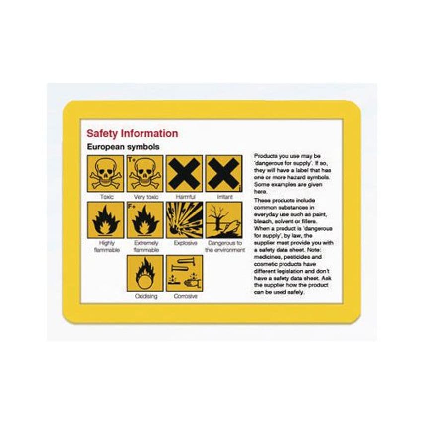 Slingsby Coloured Document Frames - A4 - Magnetic - Yellow Yellow Pack of 10 - 3