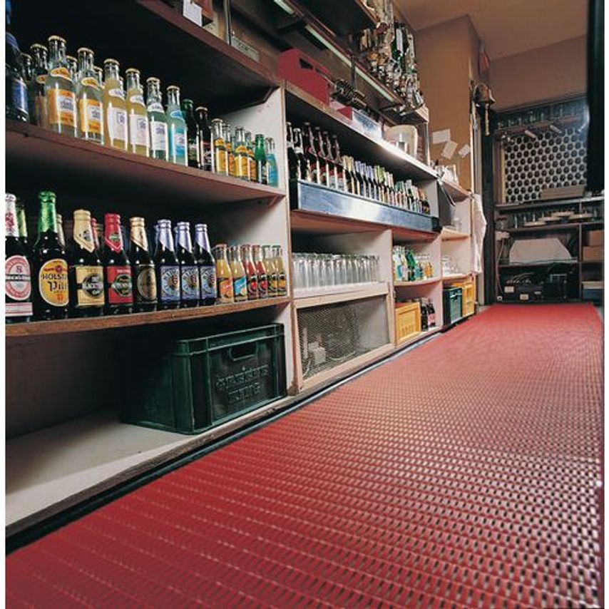 Slingsby Floorline Anti-Microbial Cushion Tread PVC Flooring Red - 10m X 910mm R