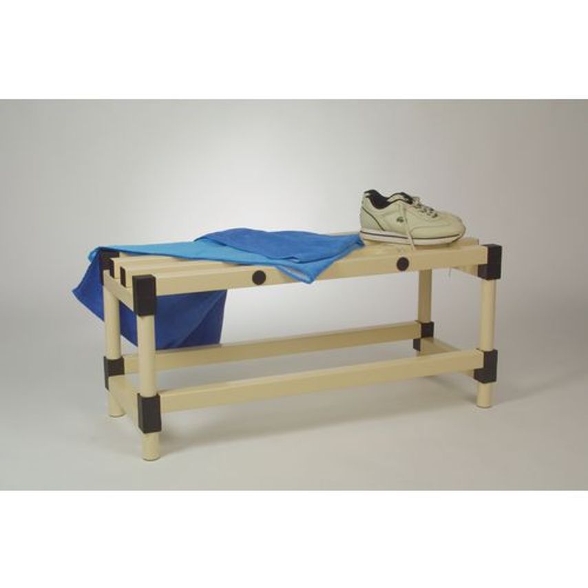 Slingsby Plastic Cloakroom & Changing Room Furniture - Bench - Cream Length mm 1