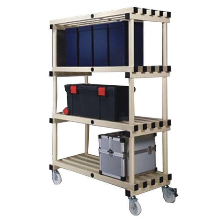 Slingsby Plastic Shelving - Up to 360kg - Mobile Units - Cream - Choice of 4 Wid
