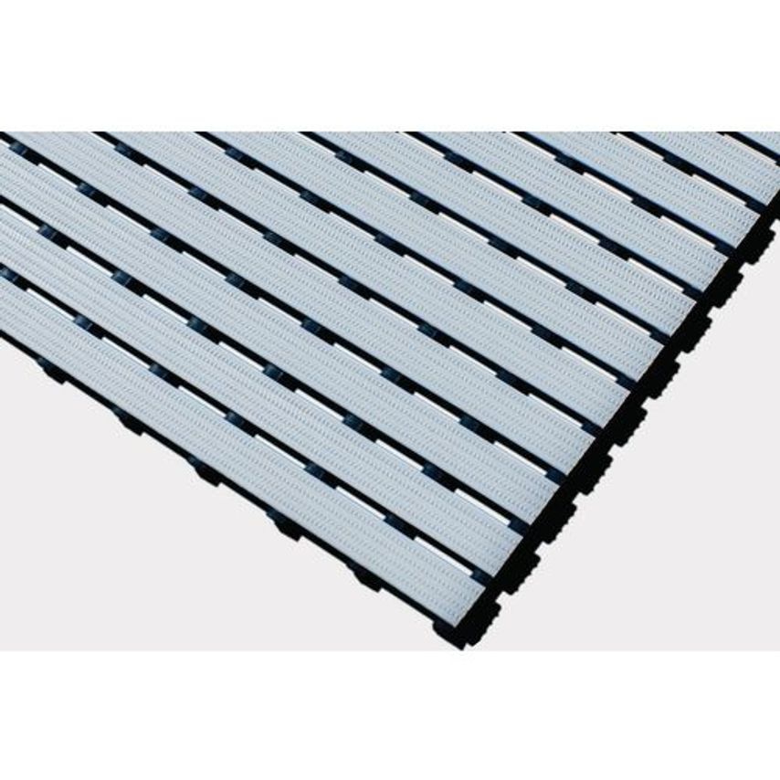 Slingsby Luxury Slatted PVC Duckboard Matting, Grey 10m Roll Grey Description Ro